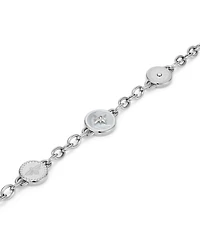 Olivia Burton Signature Charms Silver Tone Bracelet