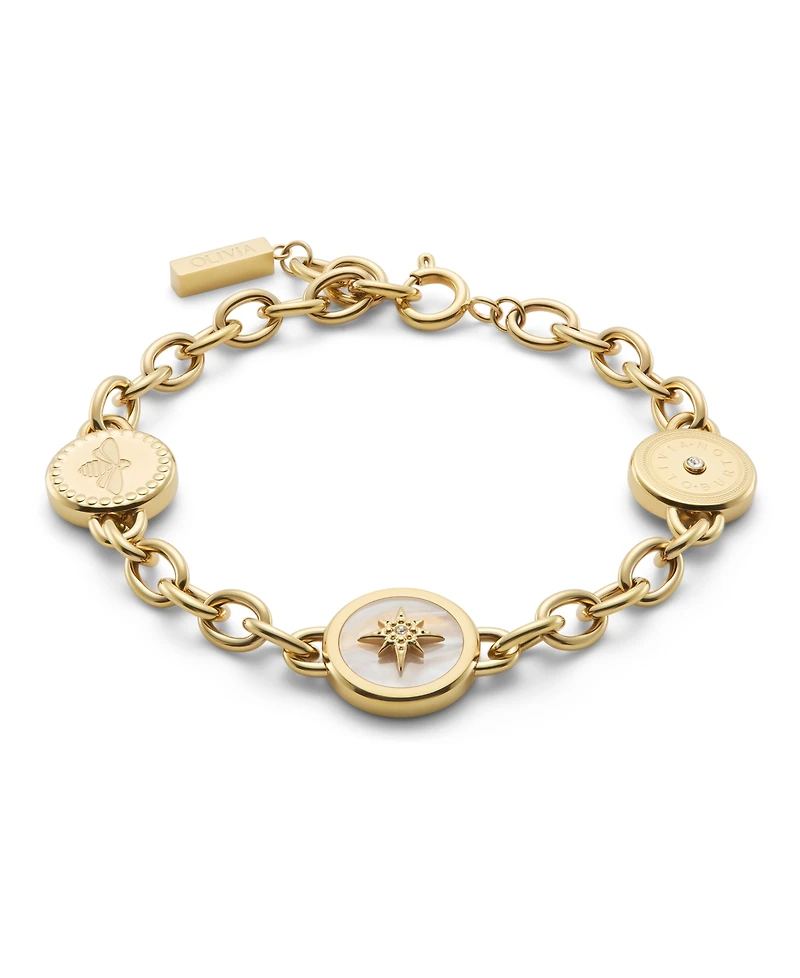 Olivia Burton Signature Charms Gold Tone Bracelet