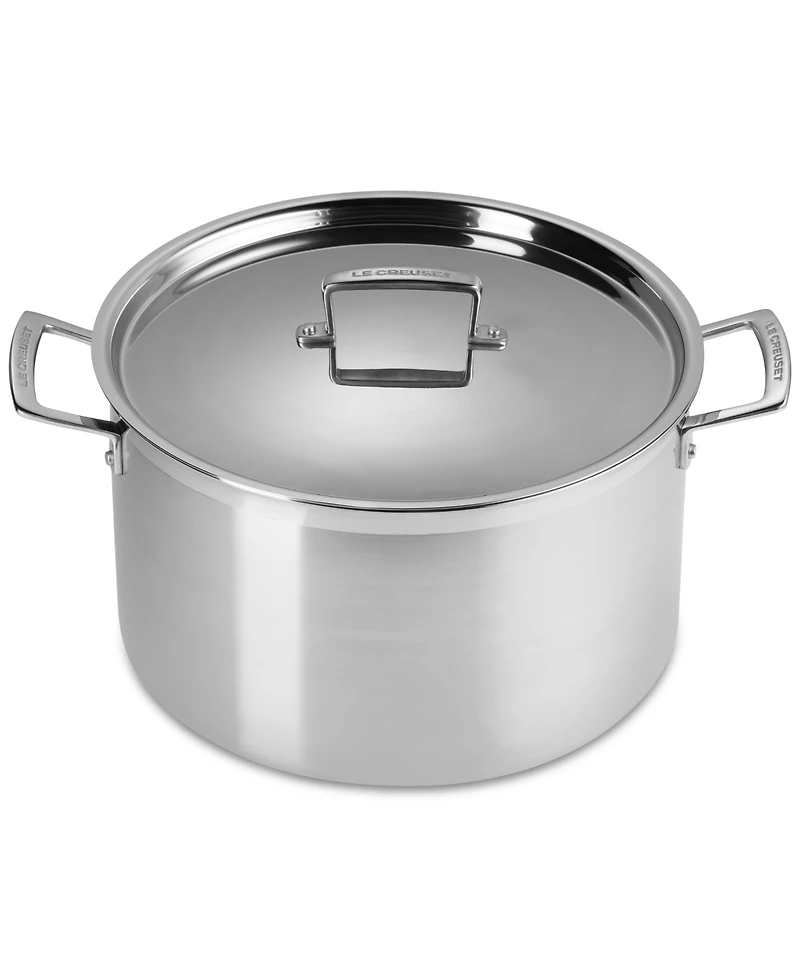 Le Creuset Classic Stainless Steel Deep Round Stockpot, 10 Qt.