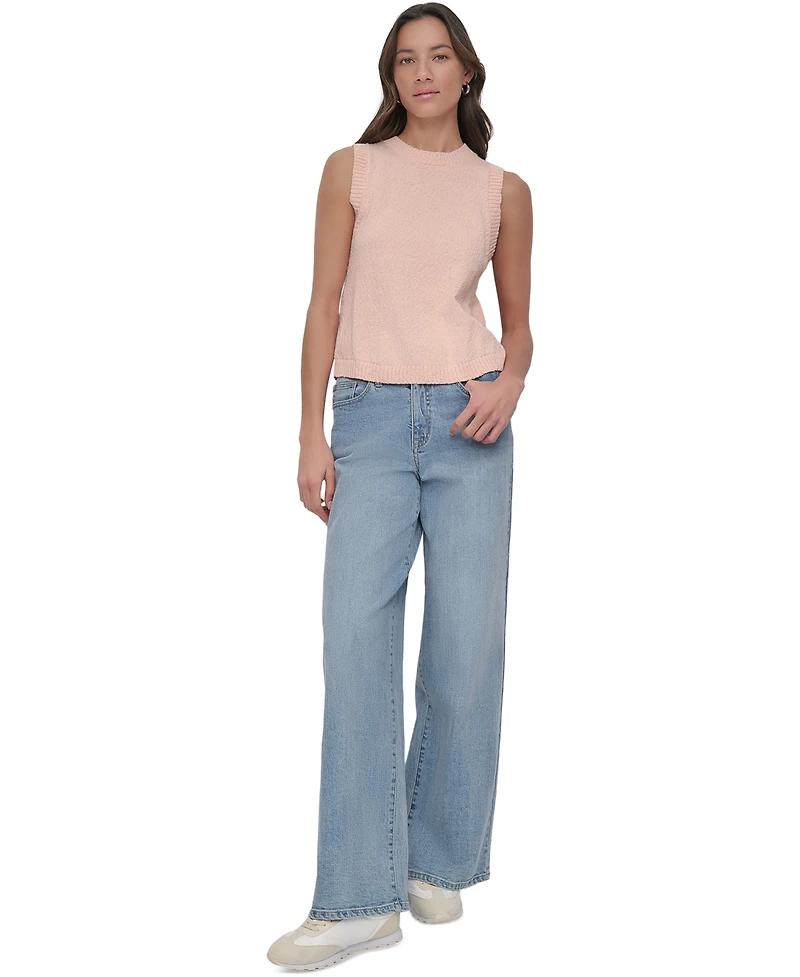 Dkny Jeans Women's Cotton Boucle Sleeveless Sweater - Twv