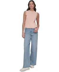 Dkny Jeans Women's Cotton Boucle Sleeveless Sweater - Twv
