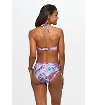 Lascana Women's Palm Print Mid Rise Bikini Swimsuit Bottom