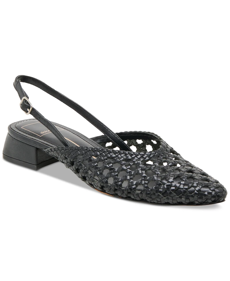 Dolce Vita Women's Birdie Slingback Woven Block-Heel Flats