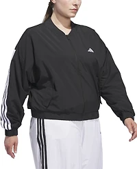 adidas Plus Woven Logo Windbreaker Bomber Jacket