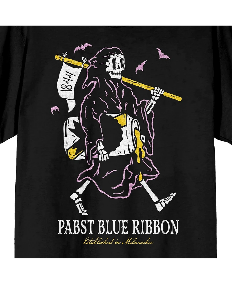 Pabst Blue Ribbon Big & Tall Grim Reaper Black Short Sleeve