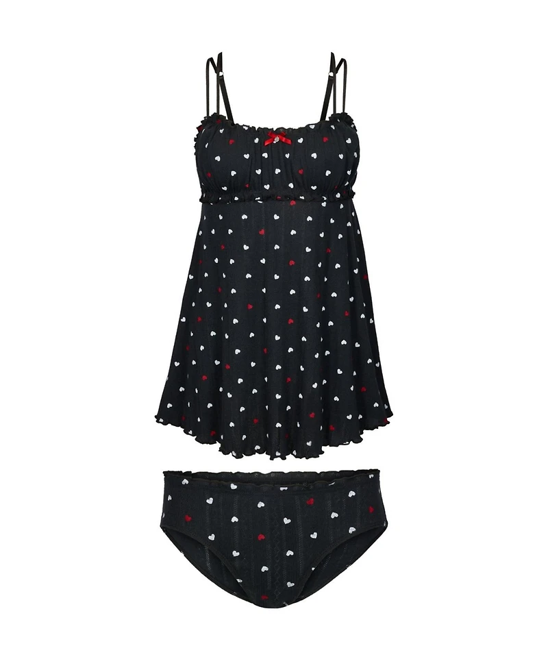 Adore Me Plus Ophylia Babydoll & Hipster Set