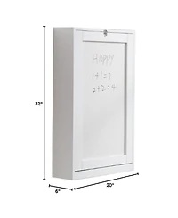 Kings Brand Furniture Culver Fold-Away Writing Desk (White)