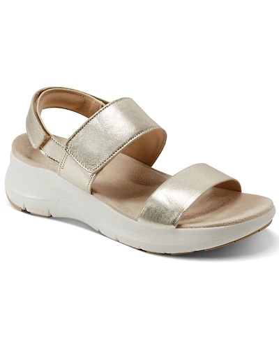 Rockport Women's Qwera Open Toe Strappy Casual Wedge Sandals