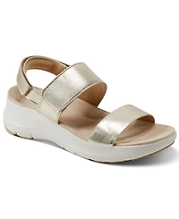 Rockport Women's Qwera Open Toe Strappy Casual Wedge Sandals