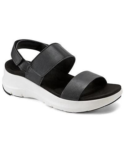 Rockport Women's Qwera Open Toe Strappy Casual Wedge Sandals