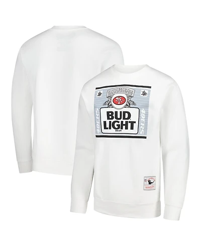 Mitchell & Ness Men's x Bud Light White San Francisco 49ers The Crest Pullover Sweatshirt