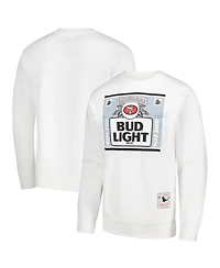Mitchell & Ness Men's x Bud Light White San Francisco 49ers The Crest Pullover Sweatshirt