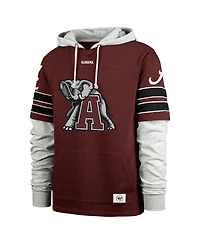 '47 Brand Men's Crimson Alabama Tide Big Tall Blitz Lacer Pullover Hoodie