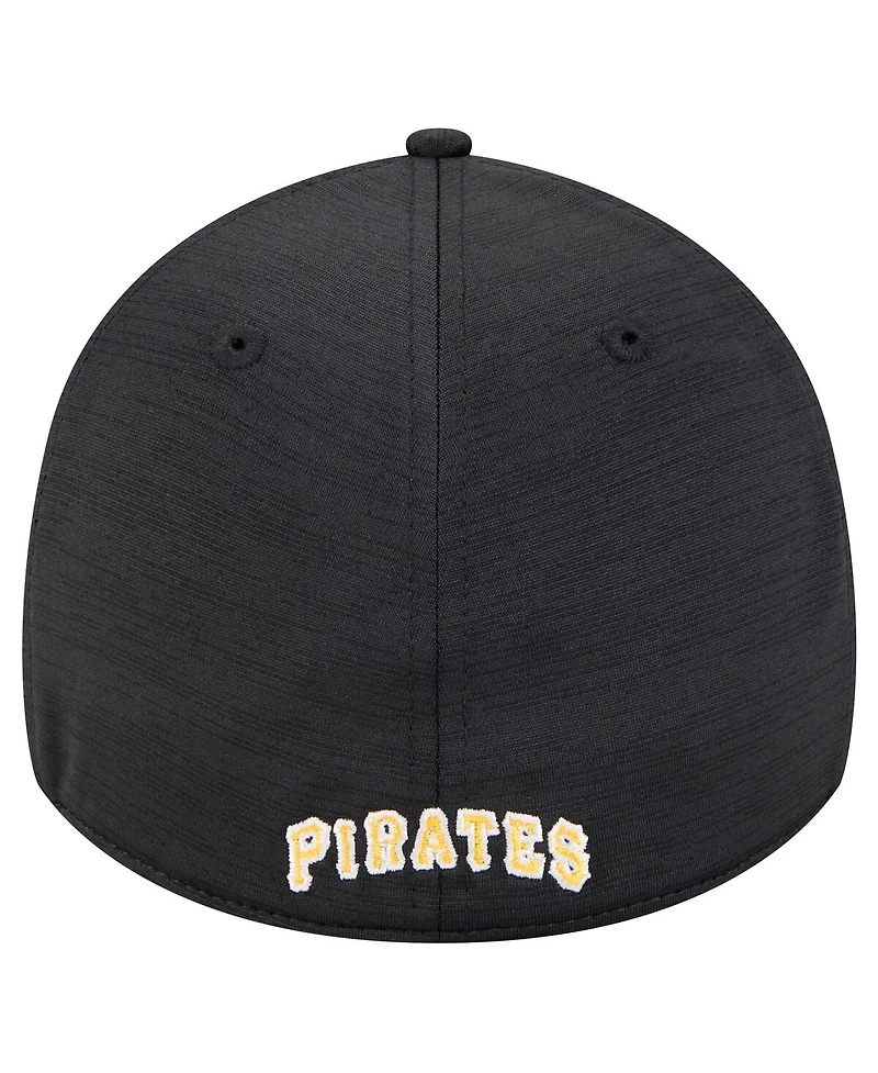 New Era Men's Black Pittsburgh Pirates Tech 39THIRTY Flex Hat