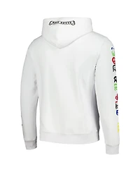 Freeze Max Men's White Looney Tunes Bugs Color Chrome Pullover Hoodie