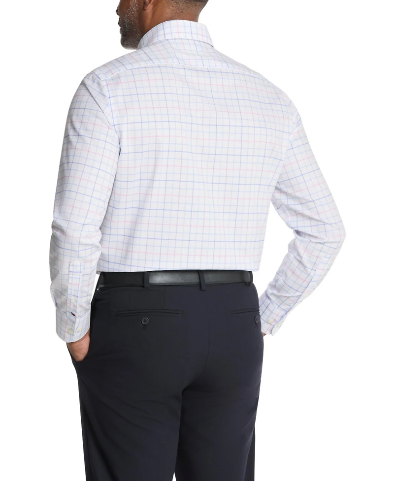 Tommy Hilfiger Men's Flex Wrinkle Free Stretch Pinpoint Dress Shirt