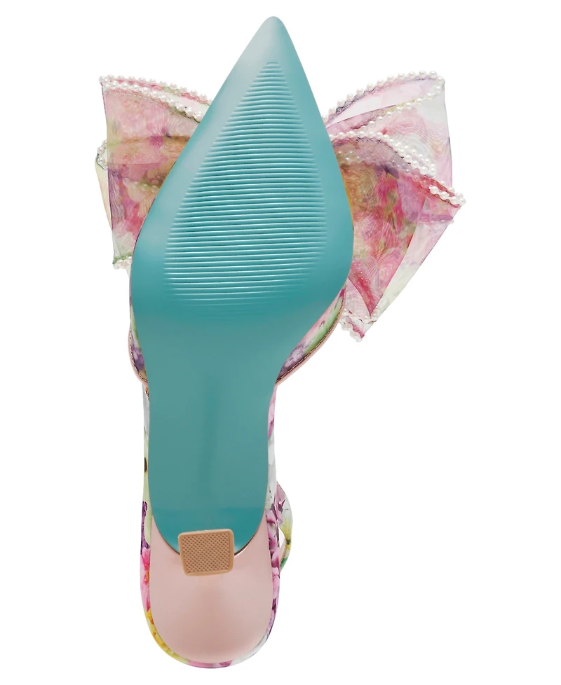 Betsey Johnson Women's Kelli Mesh Bow Slingback Pumps