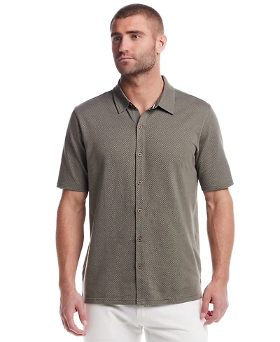 Weatherproof Vintage Men's Twill Short-Sleeve Button Shirt