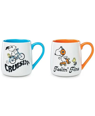 Lenox Peanuts Cruisin' & Feelin' Fine Mugs, Set of 2