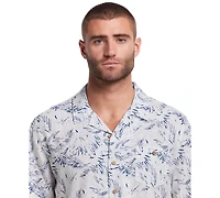 Weatherproof Vintage Men's Regular-Fit Palm Frond-Print Button-Down Camp Shirt
