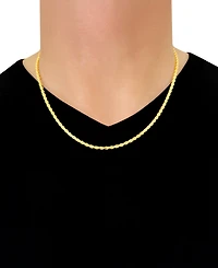 Italian Gold Forza Rope Chain 20" Necklace (2-3/4mm) in 14k Gold