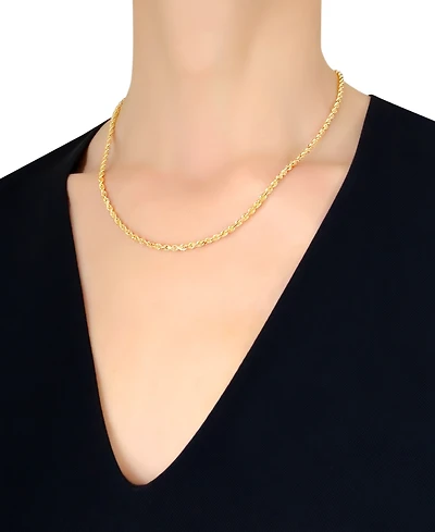 Italian Gold Forza Rope Chain 18" Necklace (3-1/5mm) in 14k Gold