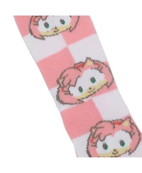 Sonic the Hedgehog Girls 3D Plush Sonic & Amy Head Youth 2-Pair Crew Socks