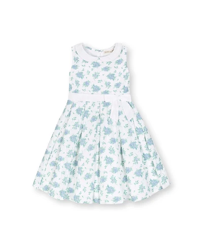Hope & Henry Big Girls Heirloom Linen Sleeveless Peter Pan Collar Tea Dress with Waist Sash