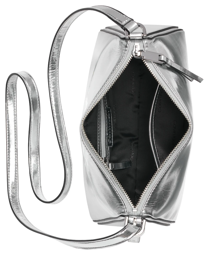 Calvin Klein Mandy Metallic Top Zipper Crossbody