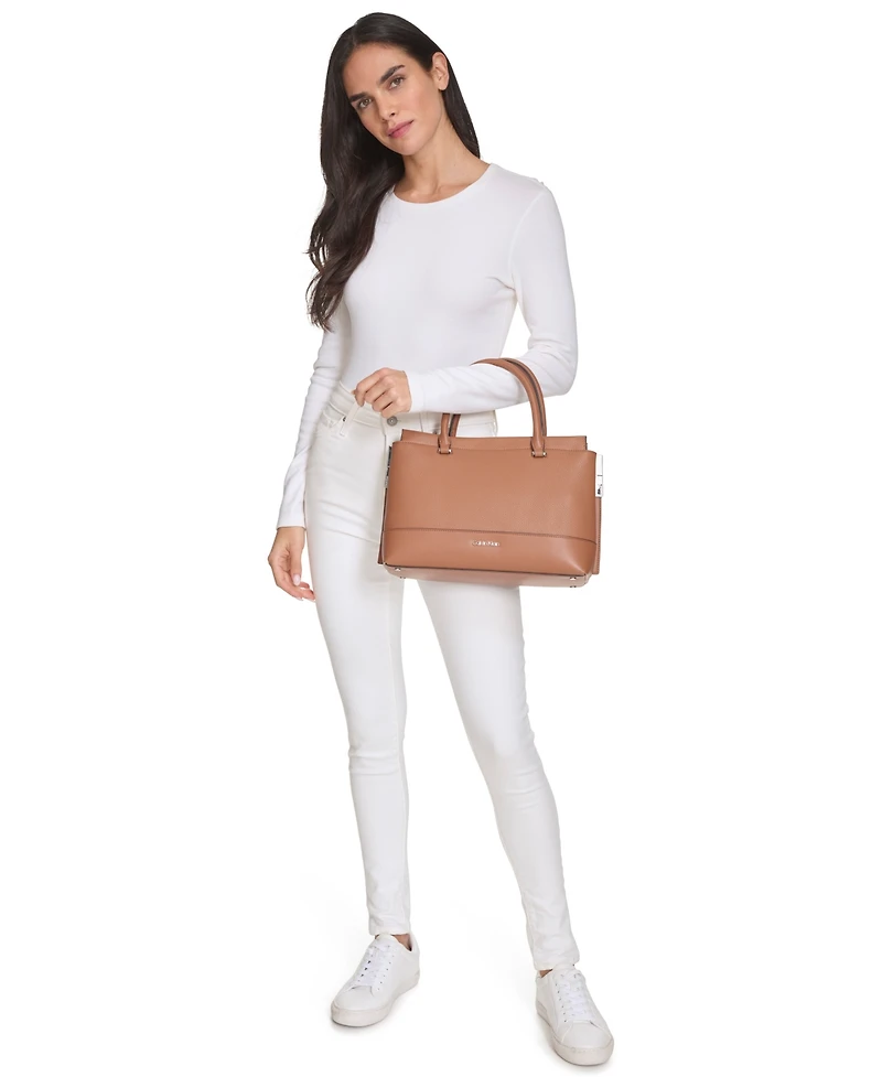 Calvin Klein Bianca Triple Compartment Convertible Satchel