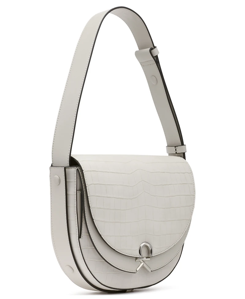 Calvin Klein Crisell Soft Croco Saddle Crossbody