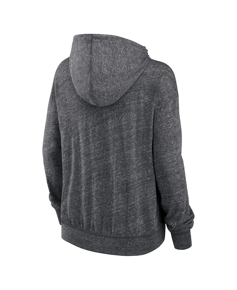 Nike Women's Heather Charcoal Seattle Seahawks Team Spirit Gym Vintage Lightweight Hoodie Top