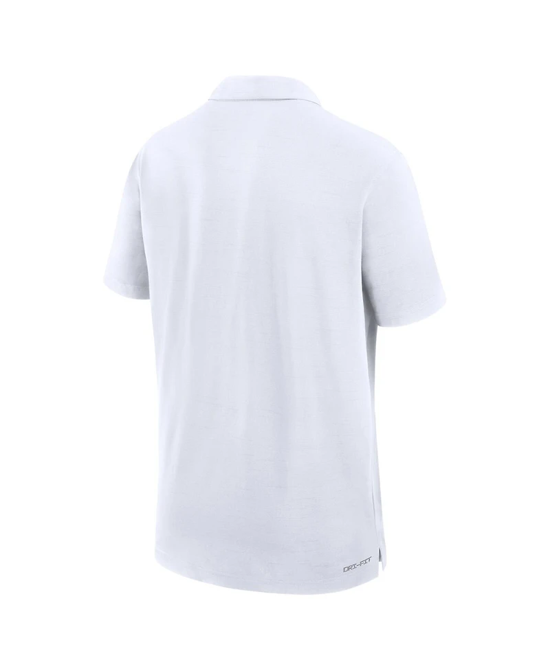 Jordan Men's White Michigan Wolverines 2024 Sideline Woven Performance Polo