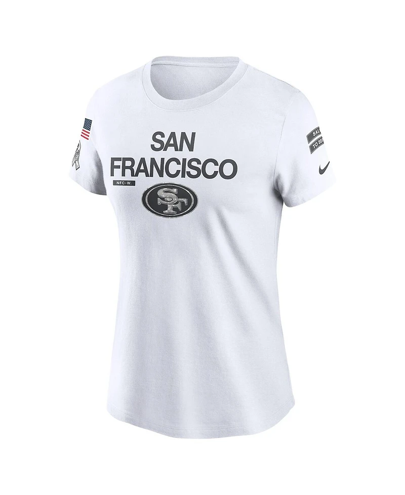 Nike Women's White San Francisco 49ers 2024 Salute To Service Legend Performance T-Shirt