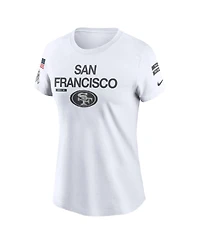 Nike Women's White San Francisco 49ers 2024 Salute To Service Legend Performance T-Shirt