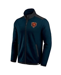 Darius Rucker Collection by Fanatics Men's Navy Chicago Bears Color Block Polar Fleece Full-Zip Jacket