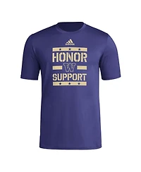 Adidas Men's Purple Washington Huskies Honor Support Pre-Game T-Shirt