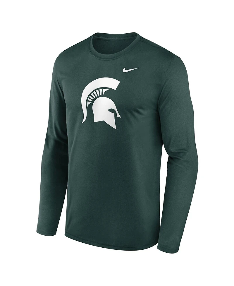 Nike Men's Green Michigan State Spartans Primetime Primary Legend Long Sleeve T-Shirt