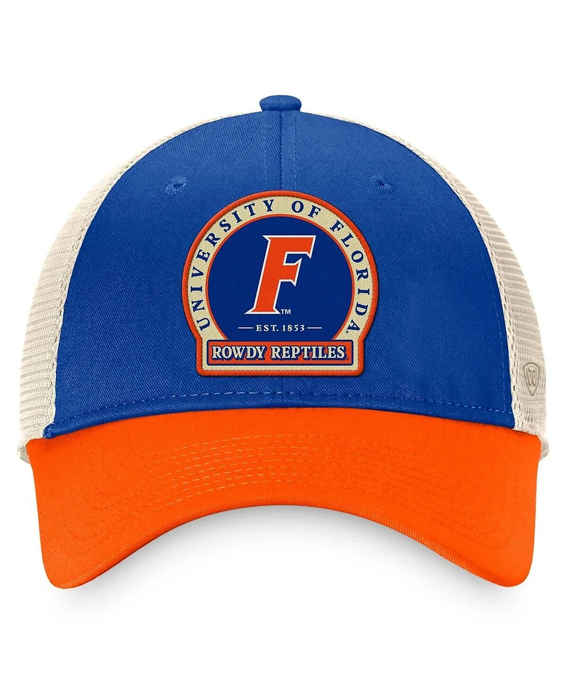 Top of the World Men's Royal Florida Gators Refined Trucker Adjustable Hat