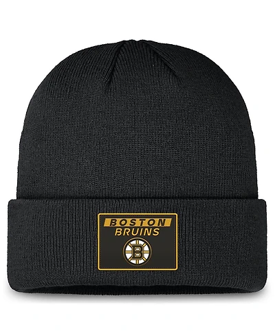 Fanatics Men's Black Boston Bruins Authentic Pro Cuffed Knit Hat