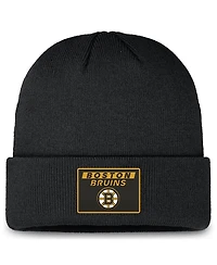 Fanatics Men's Black Boston Bruins Authentic Pro Cuffed Knit Hat