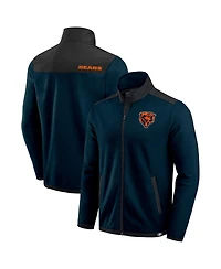 Darius Rucker Collection by Fanatics Men's Navy Chicago Bears Color Block Polar Fleece Full-Zip Jacket