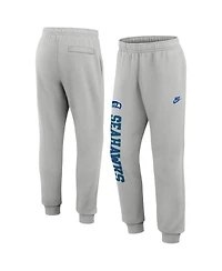 Nike Men's Silver Seattle Seahawks Rewind Club Fleece Joggers