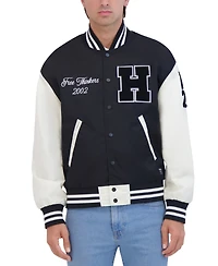 Hudson Men's Lightweight Satin Nylon Varsity Jacket