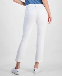 Nautica Jeans Women's Montauk Solid Cuffed Chino Pants