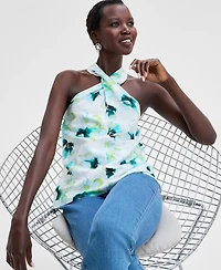 I.n.c. International Concepts Women's Mock-Neck Halter Top, Exclusively at Macy's