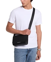 Michael Kors Men's Leather Mini-Flap Logo Crossbody Bag