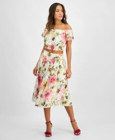 Guess Elodie Cropped Top Matching Midi Skirt
