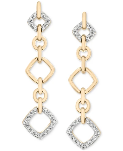 Wrapped in Love Diamond Drop Rhombus Earrings (1/4 ct. t.w.) in 14k Yellow Gold, Exclusively at Macy's