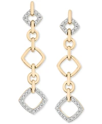 Wrapped in Love Diamond Drop Rhombus Earrings (1/4 ct. t.w.) in 14k Yellow Gold, Exclusively at Macy's
